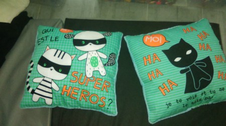 coussin super héros